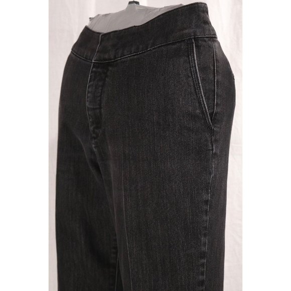 Chico’s Platinum Ultimate Fit 0.5 Jeans Black Wash Denim Straight Leg Stretch - Picture 6 of 12